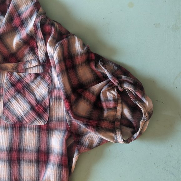Vince plaid button-down blouse - Medium - Picture 3 of 9